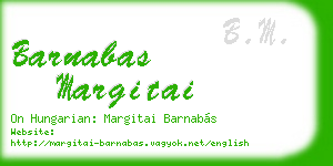 barnabas margitai business card